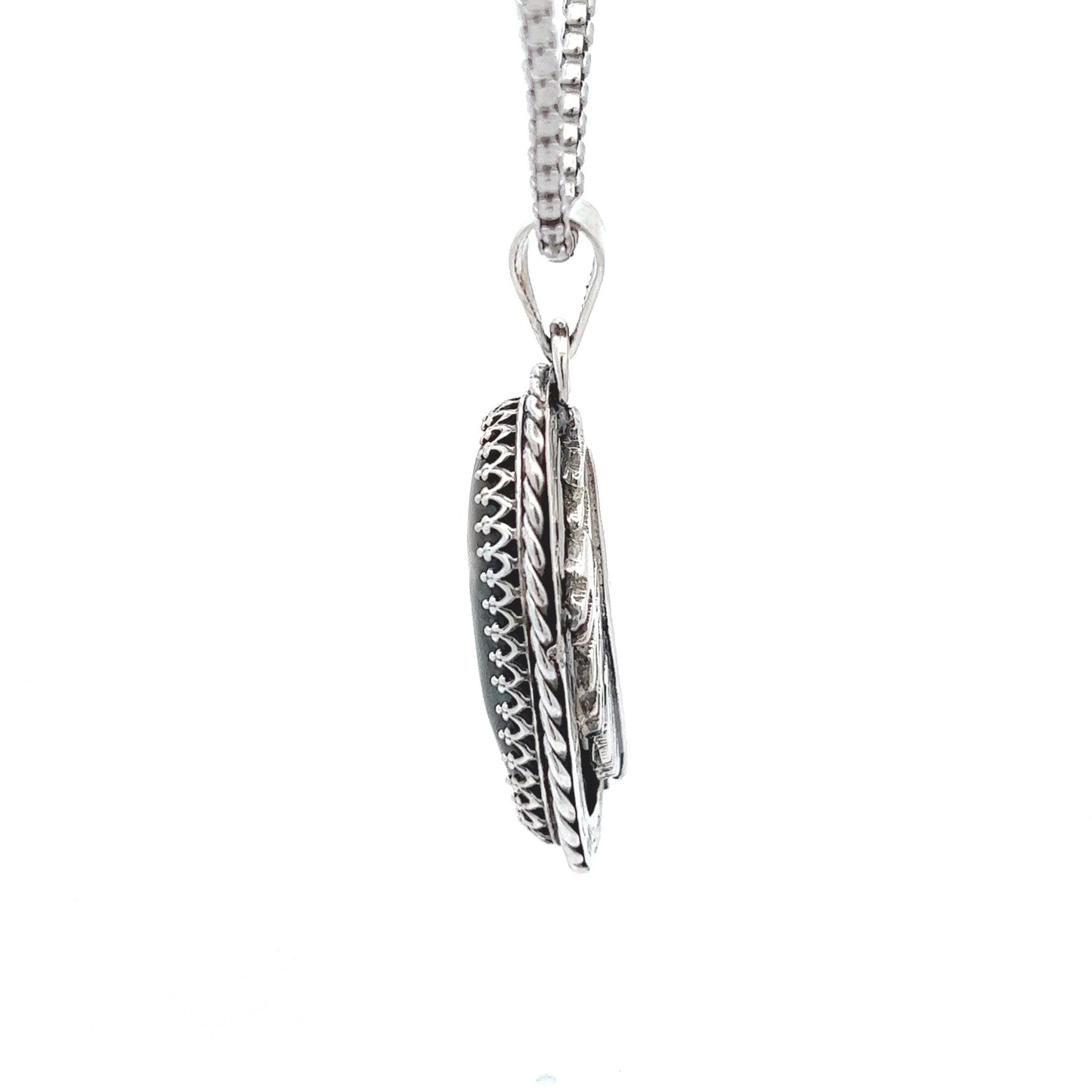 Silver Pendant w/ Amazonite