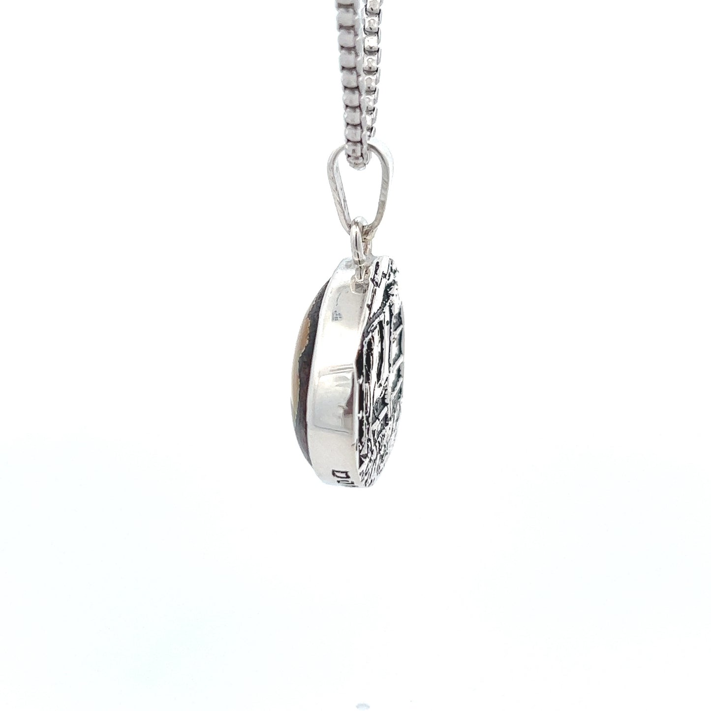 Silver green Turquoise cow Pendant