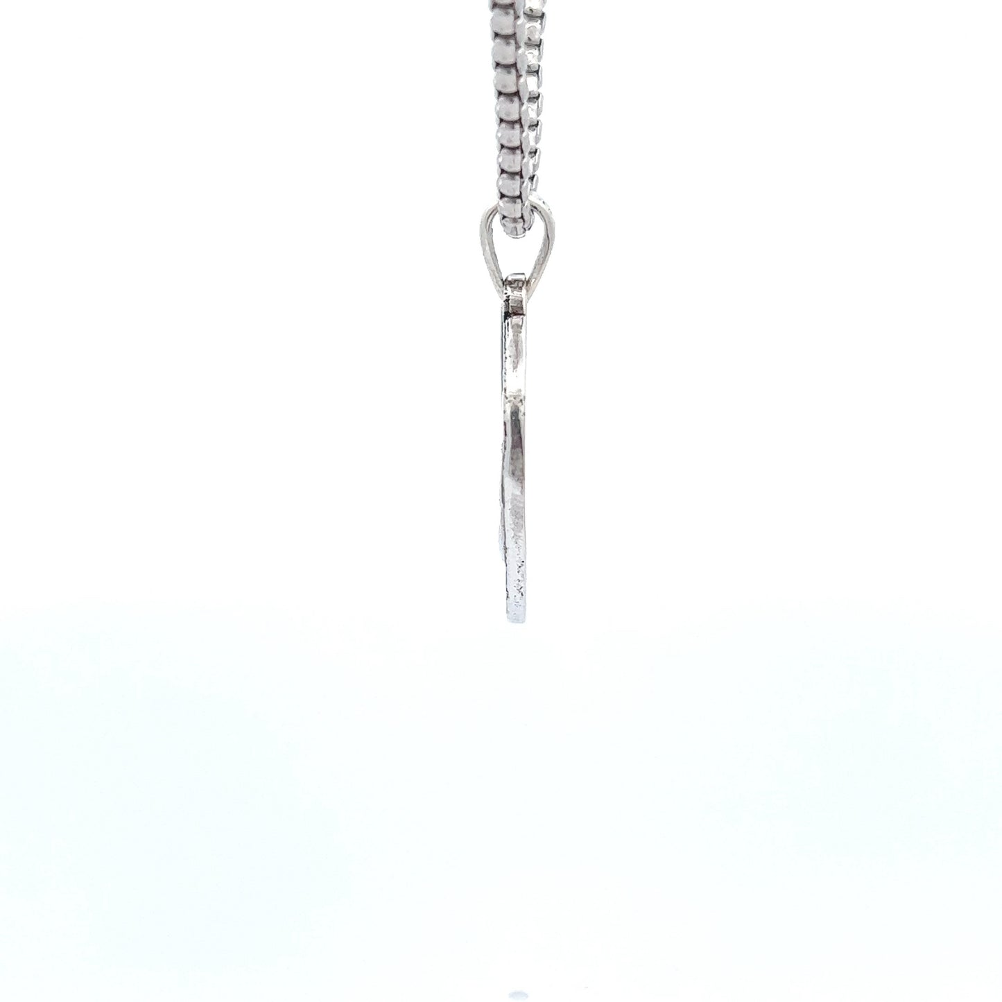 Silver Acorn Heart Pendant