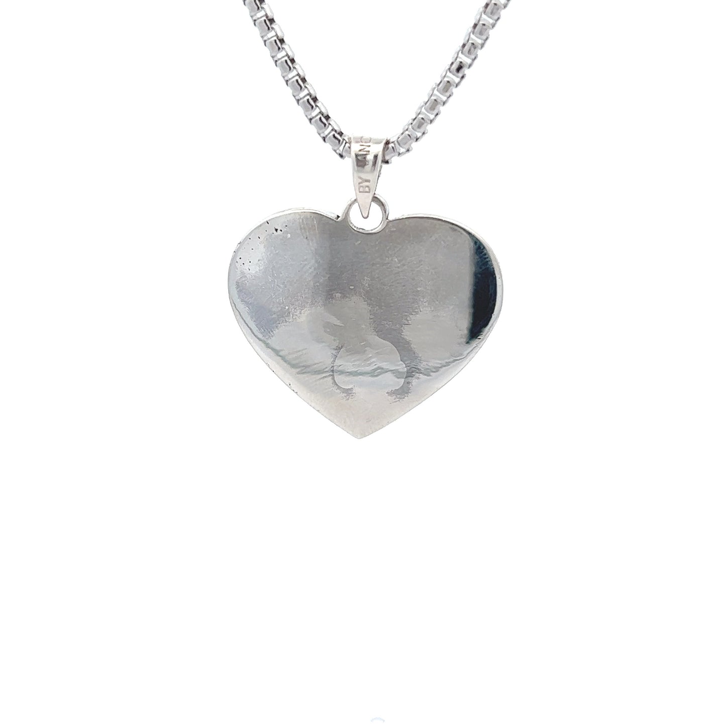 Silver Acorn Heart Pendant