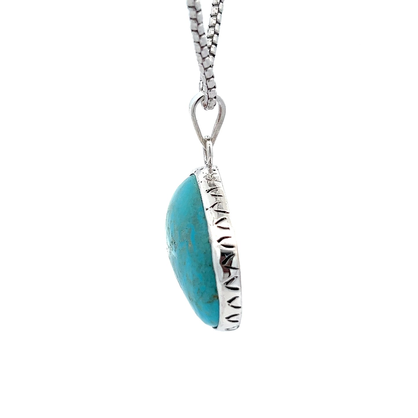 Reversable Turquoise Mountain Lion Pendent