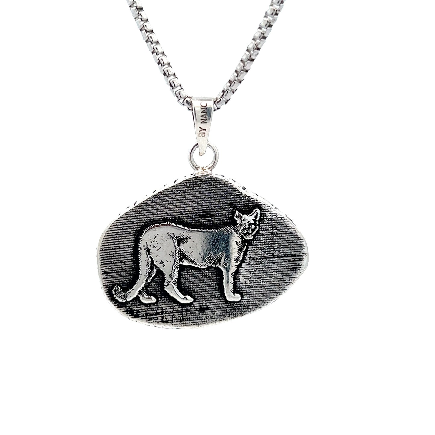 Reversable Turquoise Mountain Lion Pendent