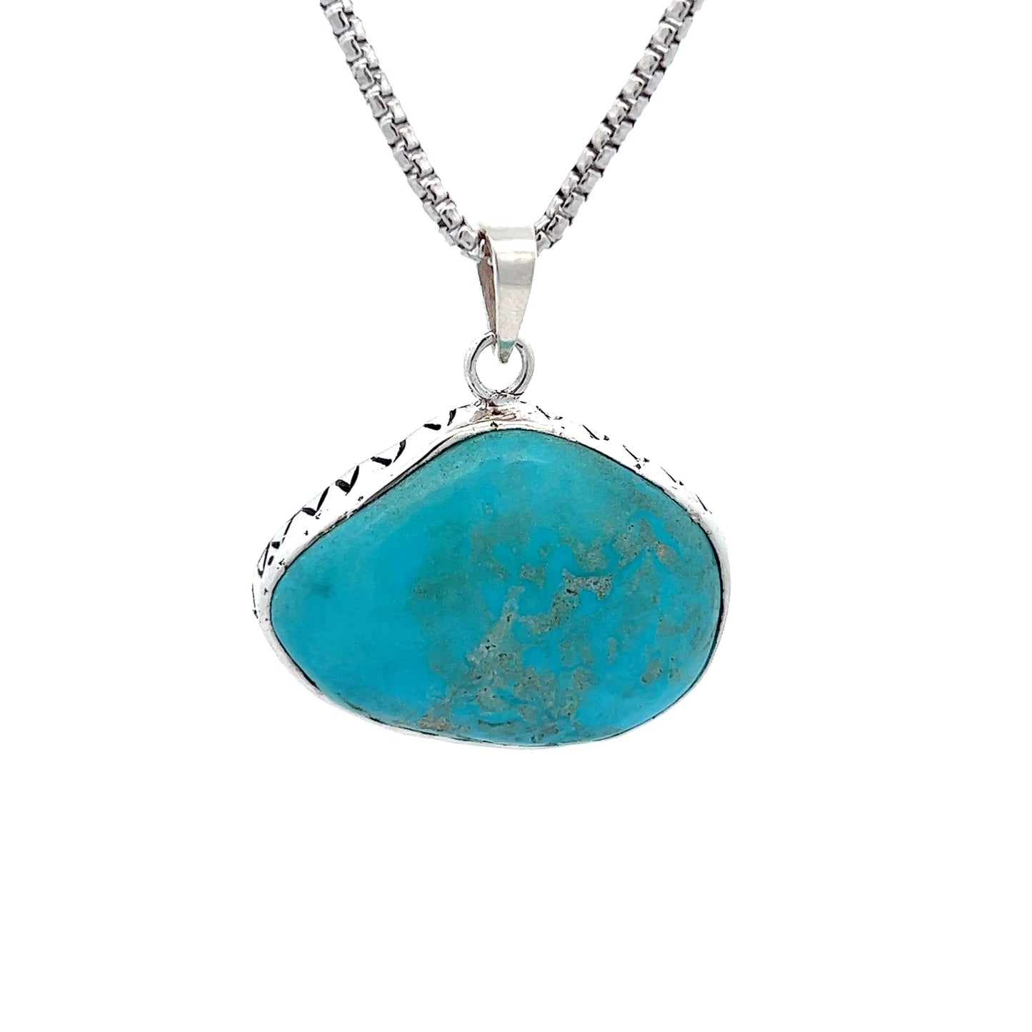 Reversable Turquoise Mountain Lion Pendent