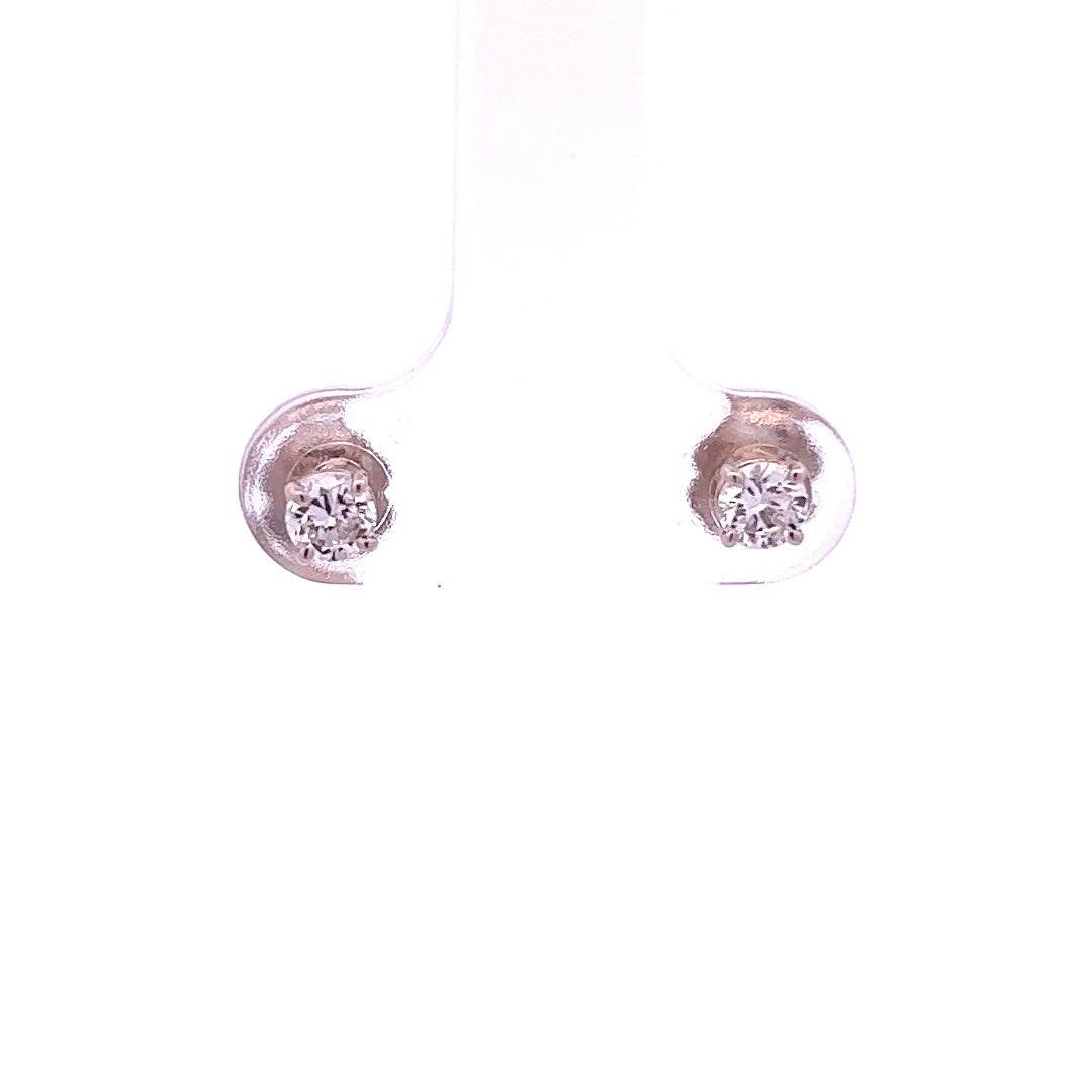 14Kt W-Gold Diamond Studs