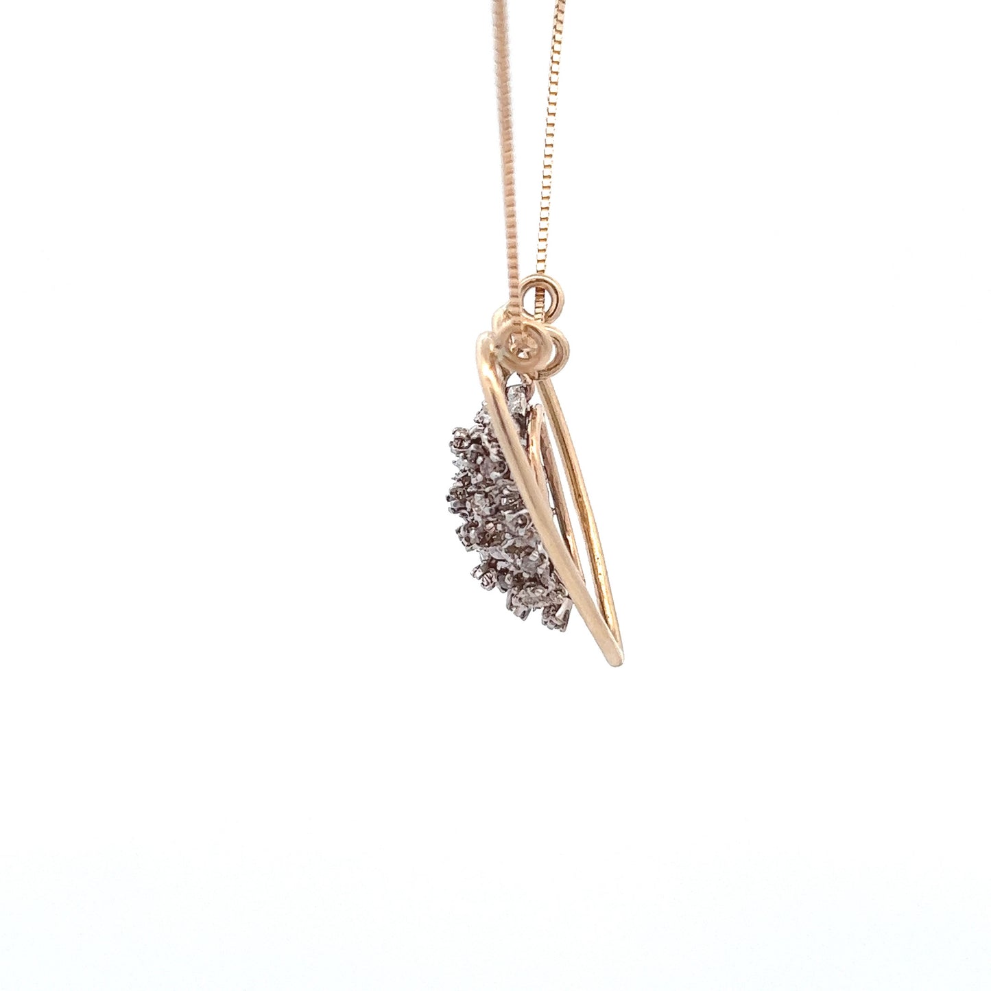 14Kt Two-Tone Heart&Pinecone Pendent set