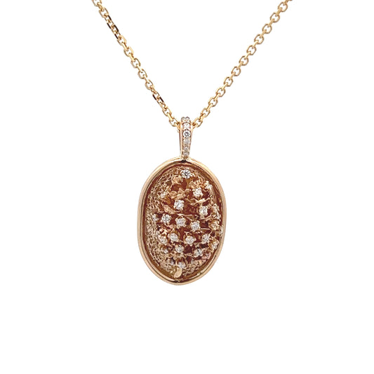 14Kt Y-Gold Pinecone Pendent