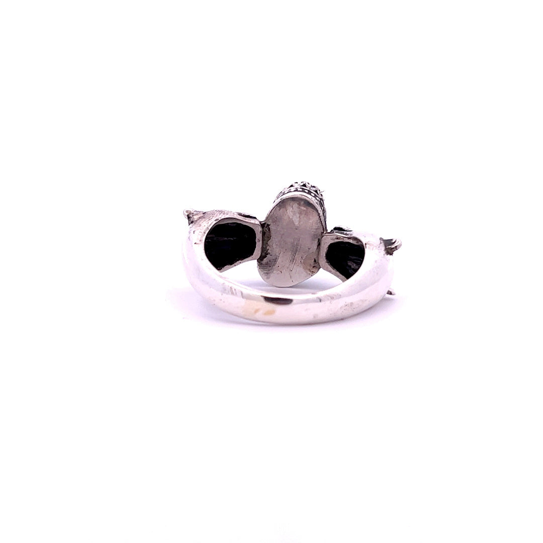 Silver Women's Turquoise Ring w/ Panther Head