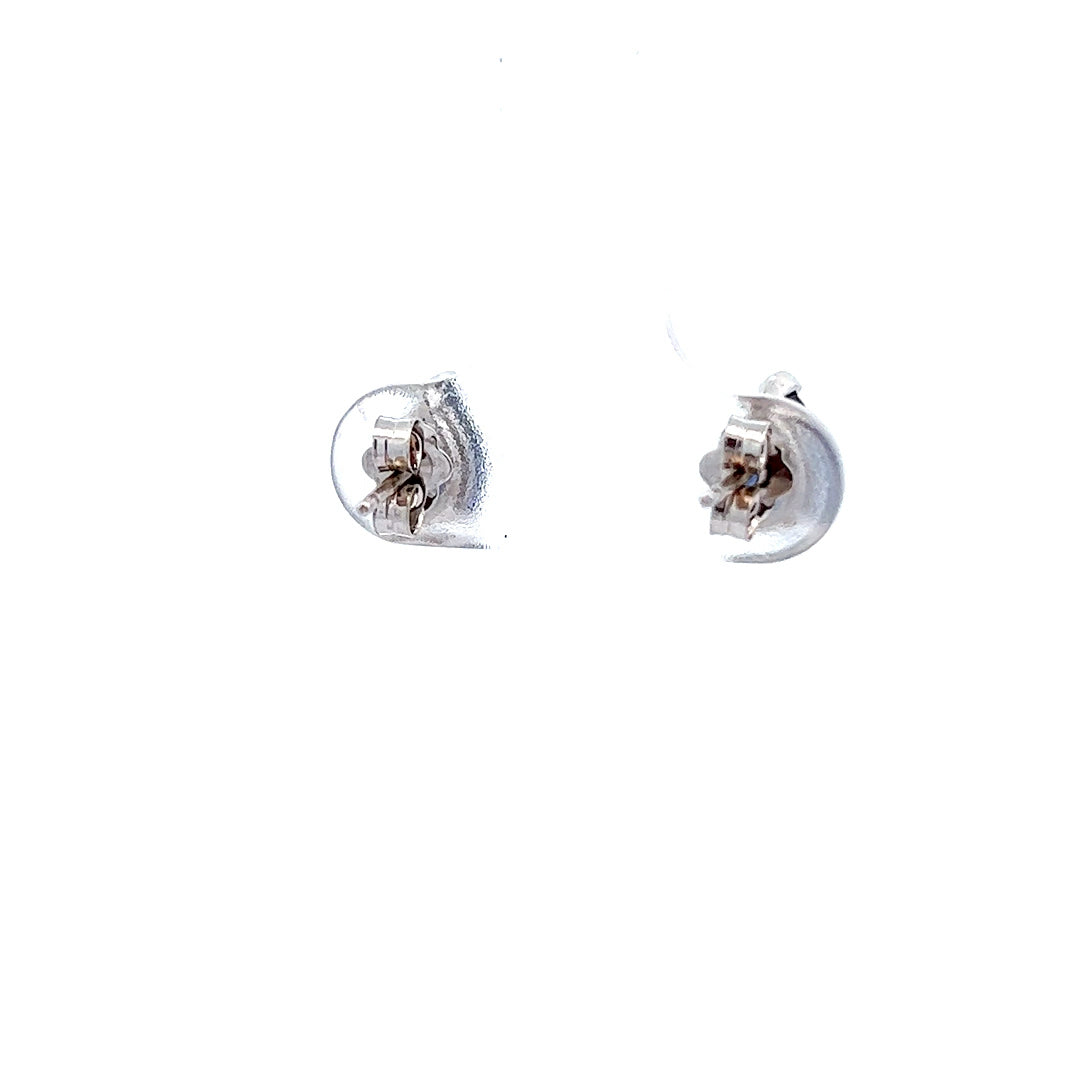 14Kt W-Gold Stud Earrings w/ Pear Shape Blue Sapphire