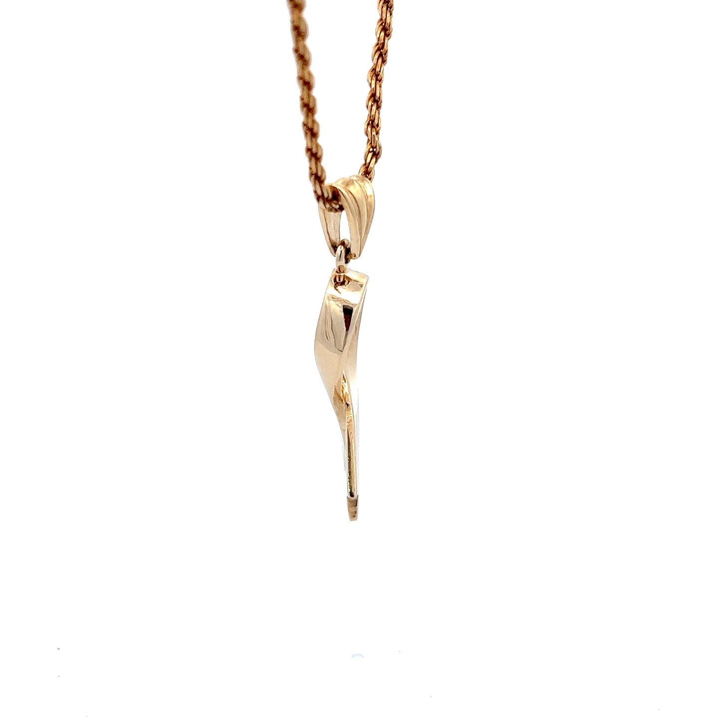 14Kt Y-Gold Hand Made Cancer Ribbon