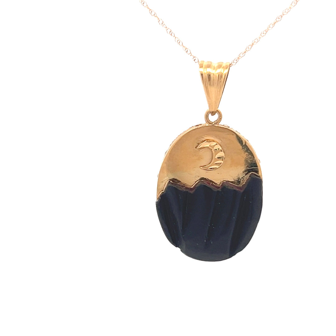 18Kt Y-Gold Turquoise Pendant