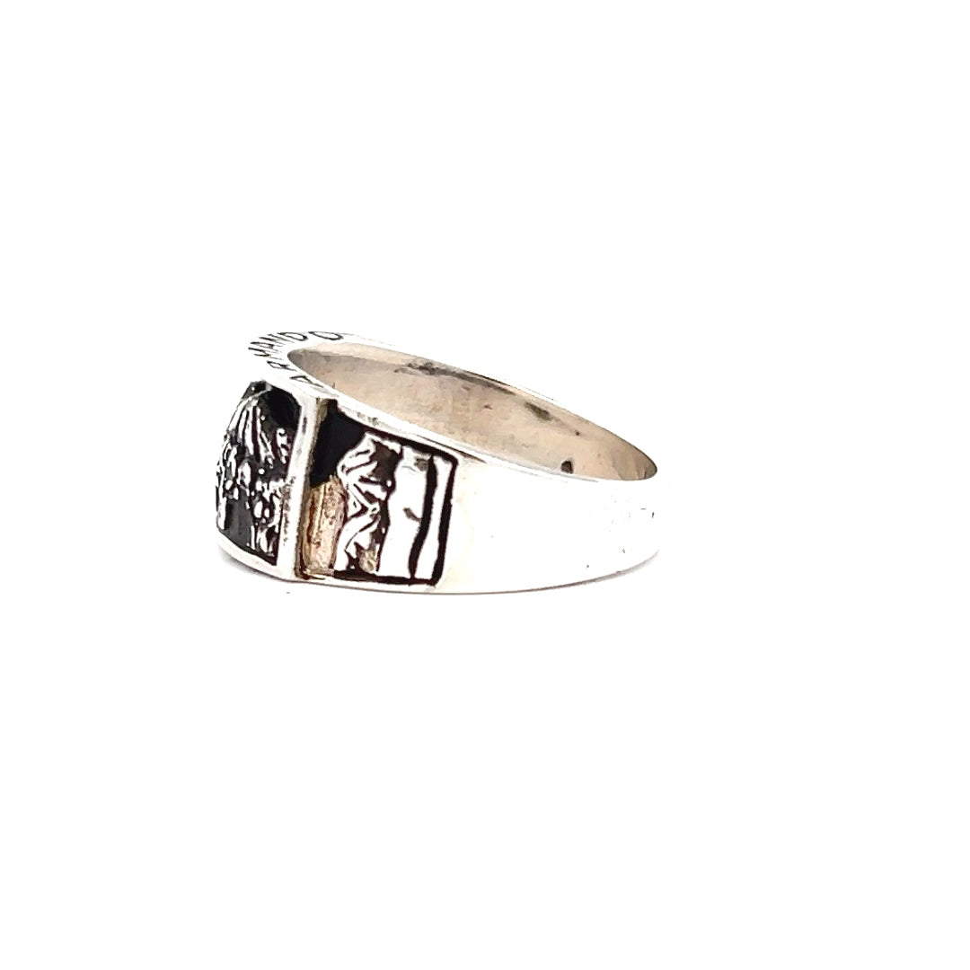 Silver Mountain Ring w/ Bishop, Mt.Tom & Tree Scene