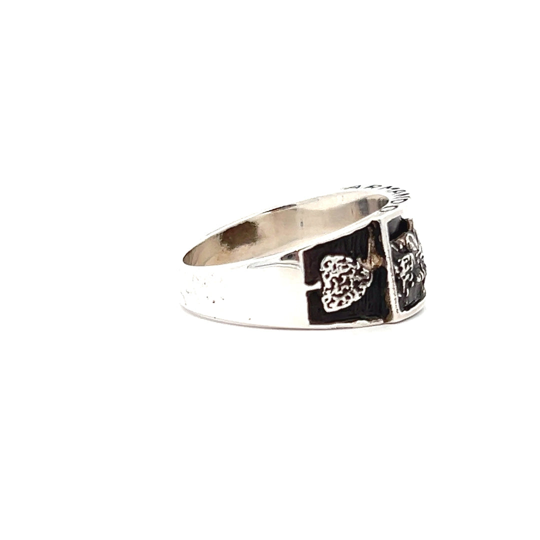 Silver Mountain Ring w/ Bishop, Mt.Tom & Tree Scene