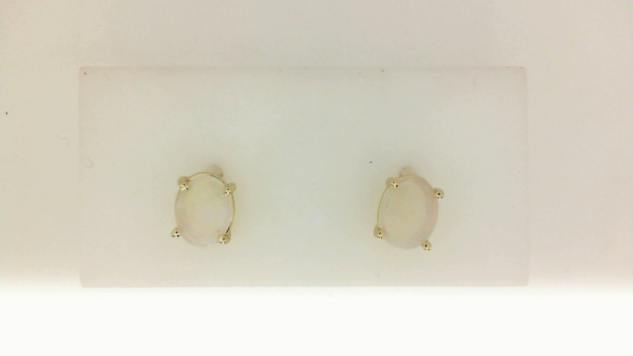 14Kt Y-Gold Opal Stud Earrings