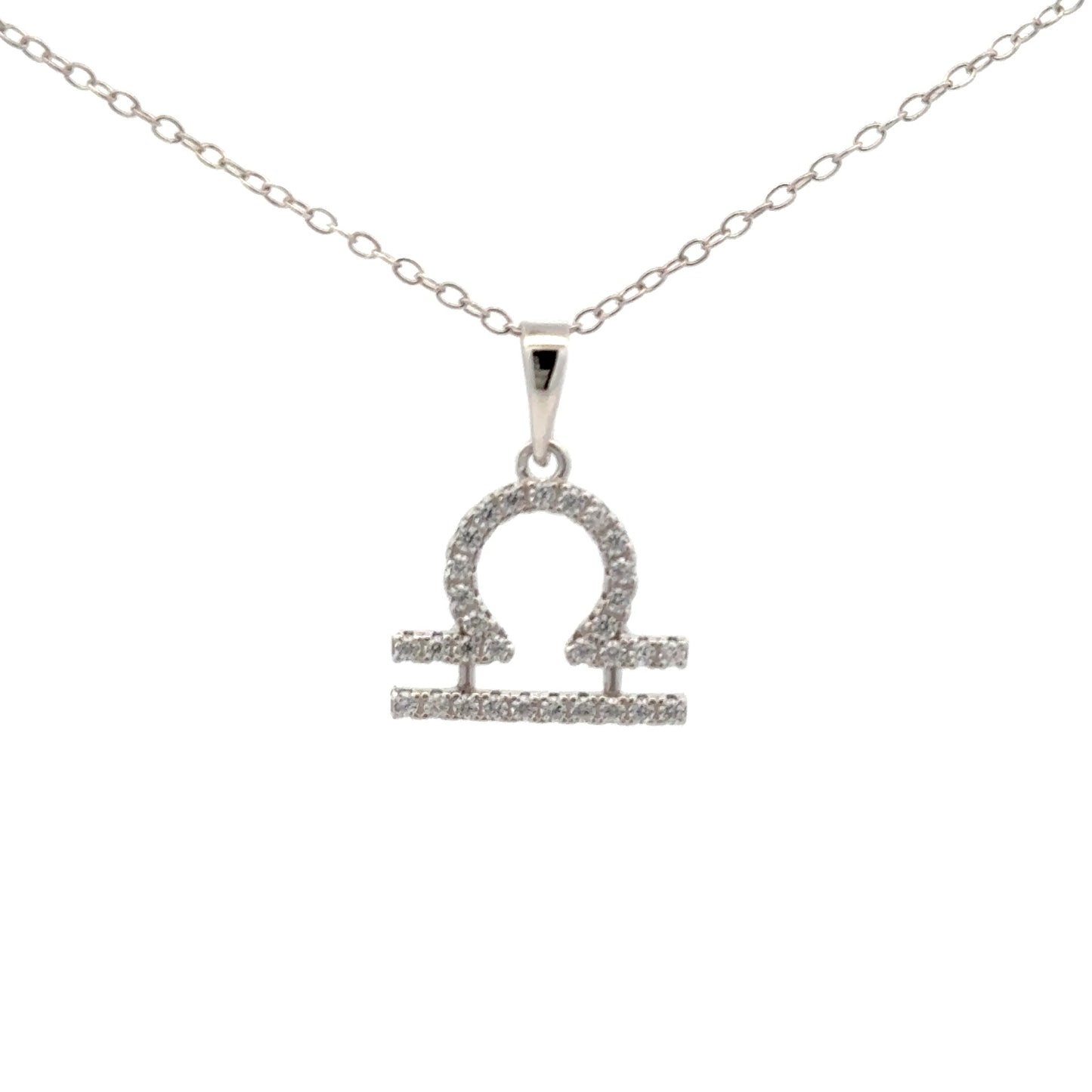 Sterling Silver Libra CZ Astrology Sign